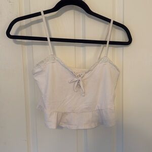 Cropped flowy tank